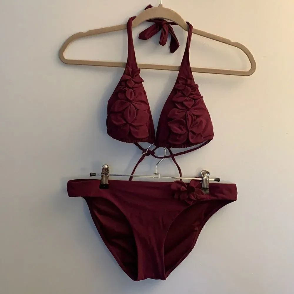 Lea Gottlieb Plum Floral Bikini
